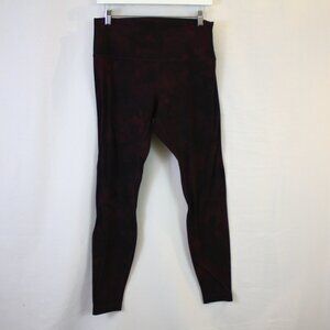 Lululemon Align Pant Diamond Dye Size 12 Buttery Soft Maroon Black Legging Gym